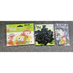 Flora Doodles Petaloo Black Hydrangeas &  Jeweled Florettes  Multicolor